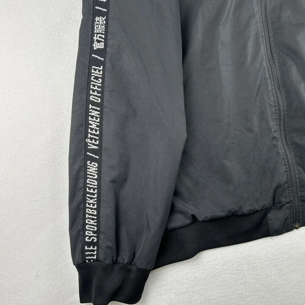 Adidas Jacket Mens 2XL Vetement Tape Sleeve Full Zip Track Athletic DP2881 FLAW